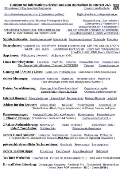 Meine Datenschutz und Privatsphäre Übersicht 2025, für die Allgemeinheit