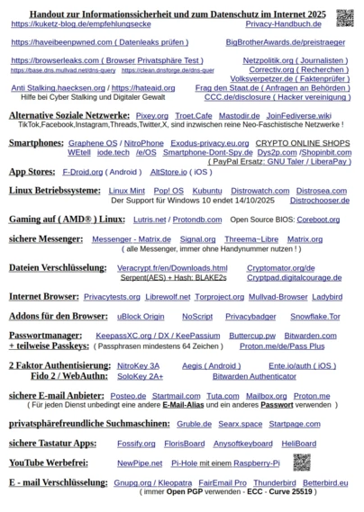 Meine Datenschutz und Privatsphäre Übersicht 2025, für die Allgemeinheit