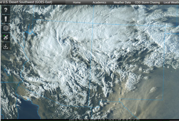 Dust storm deja vu all over again!

Shortly before sunset, with a low sun angle...the extent of the dust storm is obvious.