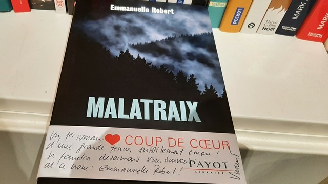 Mon roman Malatraix, éditions Slatkine, coup de coeur chez Payot Berne!