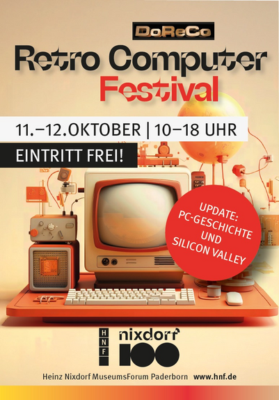 Poster for Retro Computer Festival at HNF Paderborn