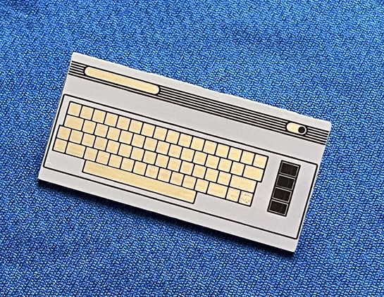 Mini C64 PCB Pin Badge (~46x23mm)