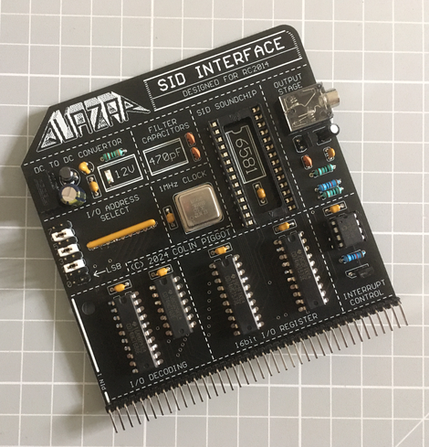 SID Soundchip Interface for RC2014 and compatibles. Also features a 50/60/100Hz Interrupt Controller which is useful for chiptune timing with a variety of other soundchips.