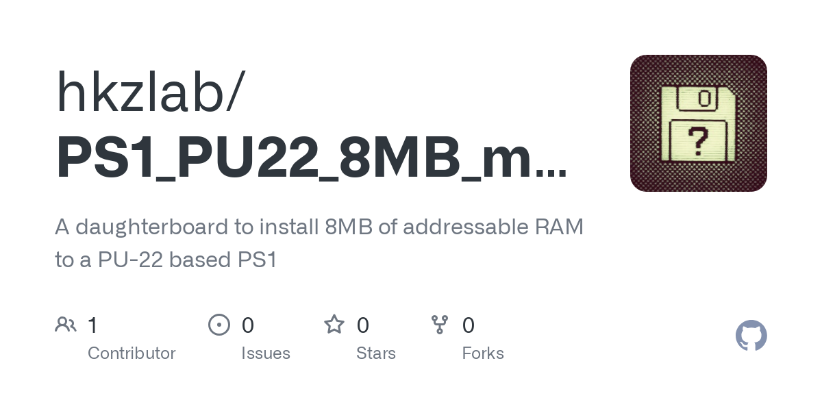 A daughterboard to install 8MB of addressable RAM to a PU-22 based PS1 - hkzlab/PS1_PU22_8MB_mod