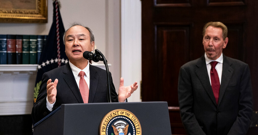 SoftBank’s chief executive, Masayoshi Son, shown at the White House in January, said the purchase of Ampere Computing “deepens our commitment to A.I. innovation in the United States.” 