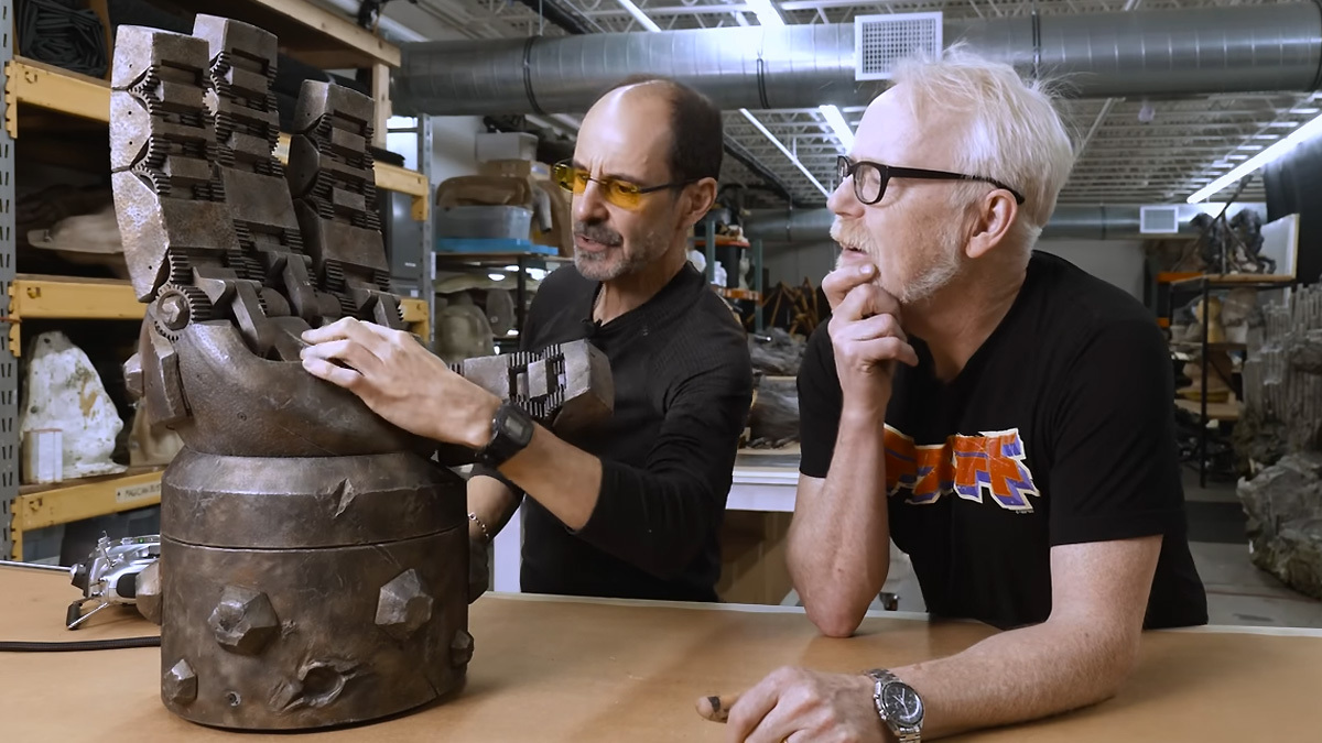 Mark Setrakian and Adam Savage investigate a massive prop hand