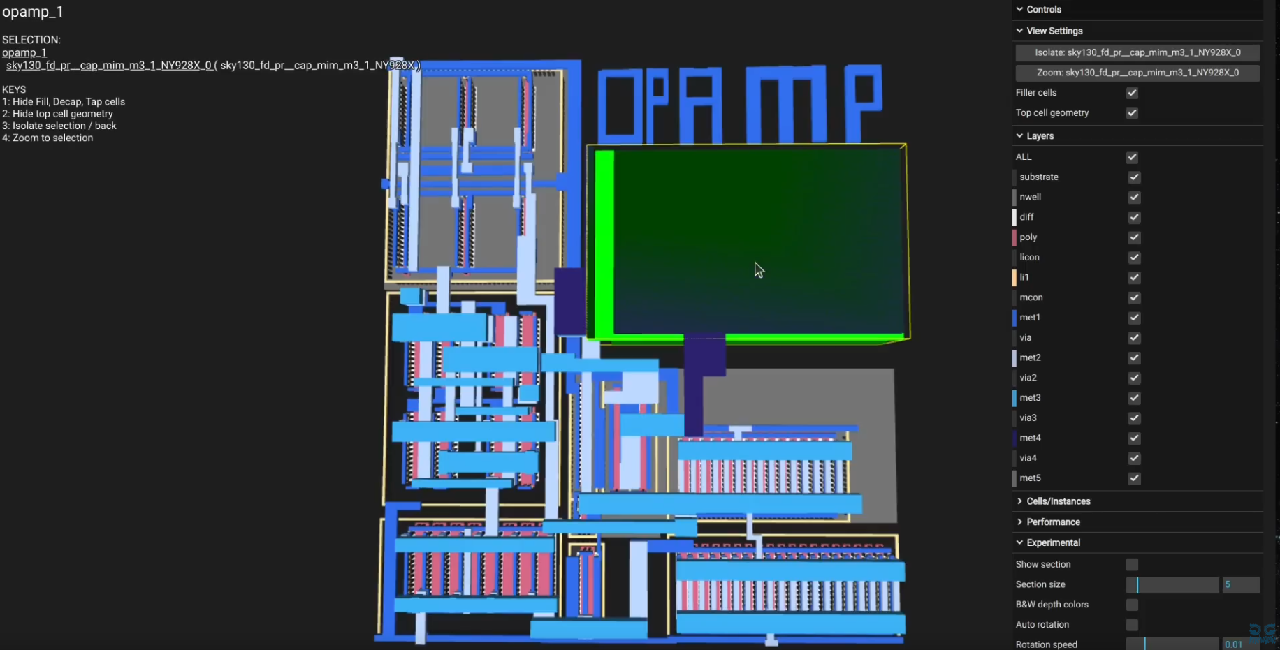 ASIC physical layout ASIC physical layout