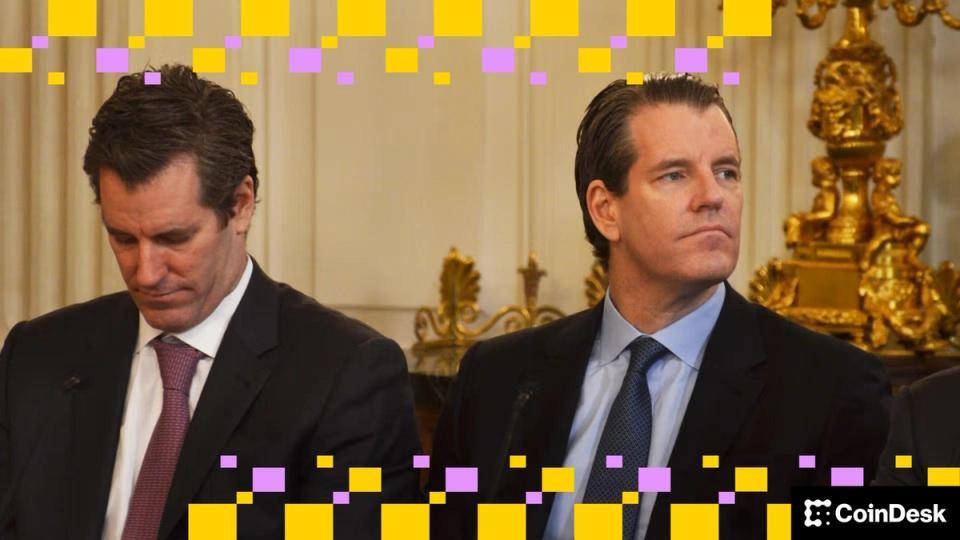 Gemini co-founders Cameron and Tyler Winklevoss at White House (Jesse Hamilton/CoinDesk)