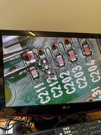 Reseating SMD component.  